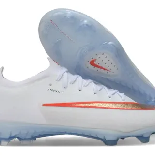 Nike Phantom GT Atomknit White Orange Gold Firm-Ground Soccer Shoes