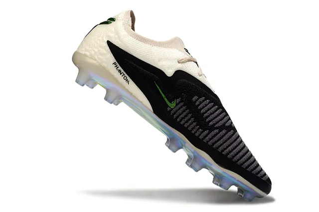 Nike Phantom GT Beige Black Knit Upper Dynamic Overlay Firm-Ground Soccer Shoes 2