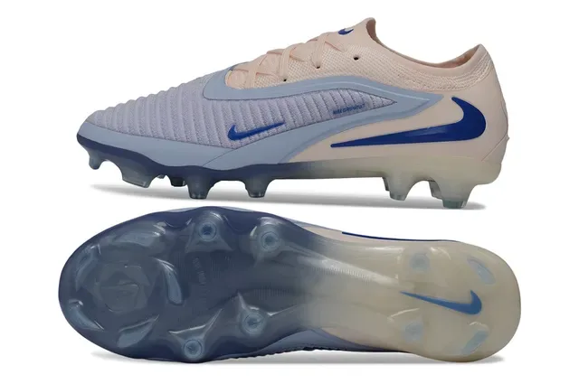 Nike Phantom GT Beige Blue Upper de Malha Cinto de Medi-pé Firm-Ground Chuteiras de Futebol 6