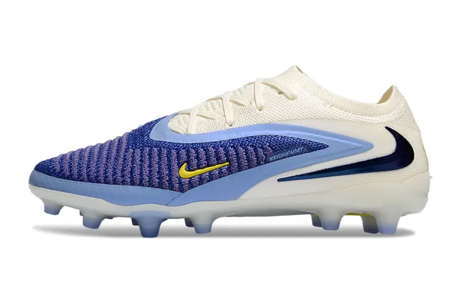 Nike Phantom GT Beige Purple Knit Upper Dynamic Cage Overlay Firm-Ground Soccer Shoes 2