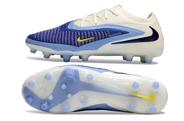 Nike Phantom GT Beige Purple Knit Upper Dynamic Cage Overlay Firm-Ground Soccer Shoes 7
