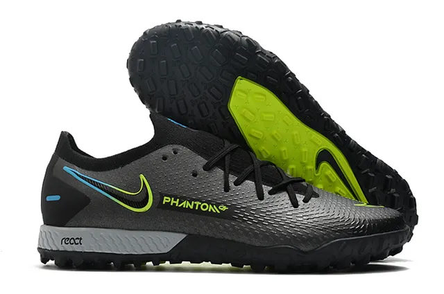 Nike Phantom GT Chaussures de Football Noir Marron Basse Coupe Tige Synthétique Panneau Cuivre Métallique Milieu Pied Turf 3