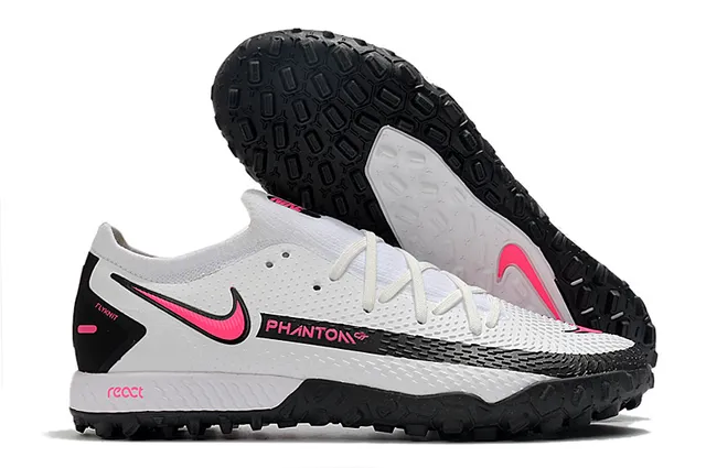Nike Phantom GT Chaussures de Football Noir Marron Basse Coupe Tige Synthétique Panneau Cuivre Métallique Milieu Pied Turf 7