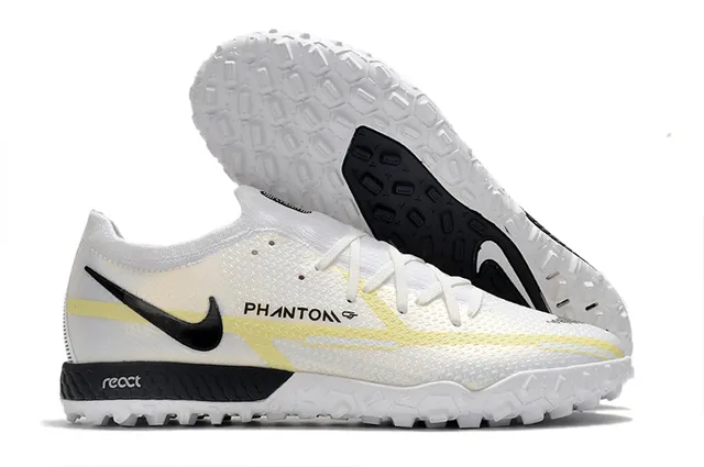 Nike Phantom GT Chaussures de Football Noir Marron Basse Coupe Tige Synthétique Panneau Cuivre Métallique Milieu Pied Turf 12