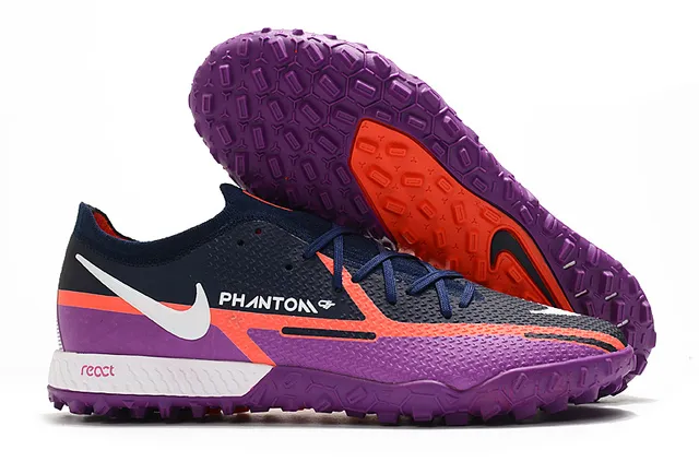 Nike Phantom GT Chaussures de Football Noir Marron Basse Coupe Tige Synthétique Panneau Cuivre Métallique Milieu Pied Turf 13