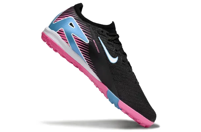 Nike Phantom GT Noir Rose Bas Coupe Upper de Maille Gazon Chaussures de Football 2