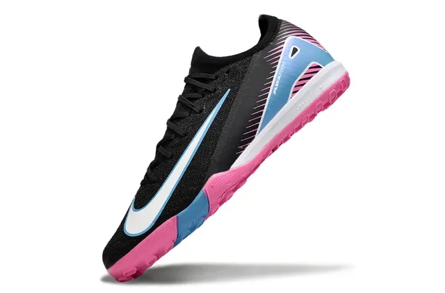 Nike Phantom GT Noir Rose Bas Coupe Upper de Maille Gazon Chaussures de Football 3