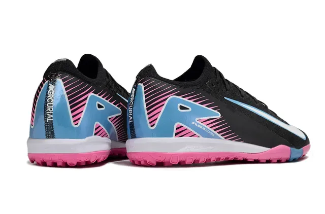 Nike Phantom GT Noir Rose Bas Coupe Upper de Maille Gazon Chaussures de Football 5