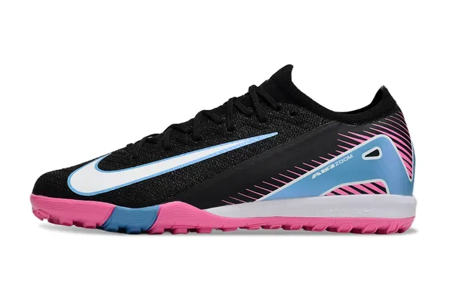 Nike Phantom GT Noir Rose Bas Coupe Upper de Maille Gazon Chaussures de Football 6