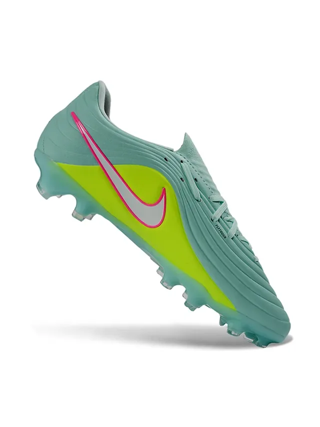 Nike Phantom GT أحذية كرة القدم أزرق وردي منخفض القطعة طبقة علوية اصطناعية نسيج مرقط أرض صلبة 2