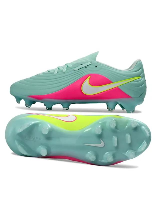 Nike Phantom GT أحذية كرة القدم أزرق وردي منخفض القطعة طبقة علوية اصطناعية نسيج مرقط أرض صلبة 6