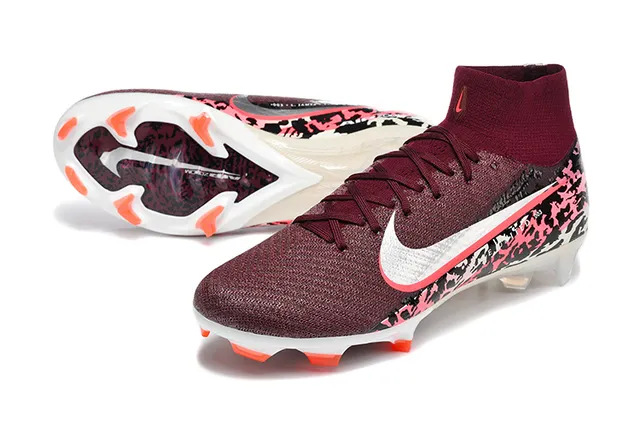 Nike Phantom GT Burgundy Camo Firm-Ground Soccer Shoes 6