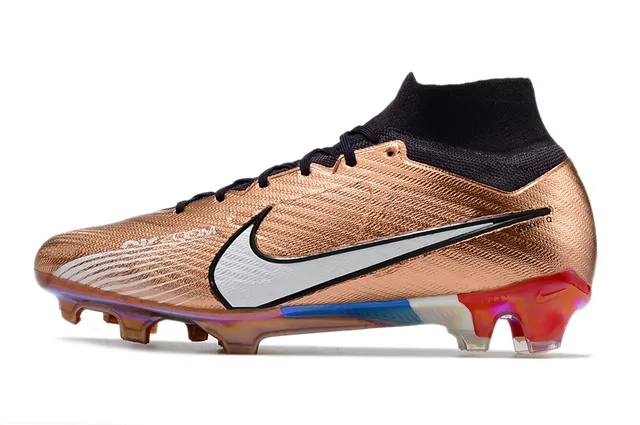 Nike Phantom GT Doré Bleu Métallique Cuivre Haut Iridescent Contrepied Firm-Ground Chaussures de Football 5