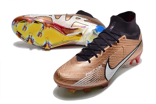 Nike Phantom GT Doré Bleu Métallique Cuivre Haut Iridescent Contrepied Firm-Ground Chaussures de Football 6