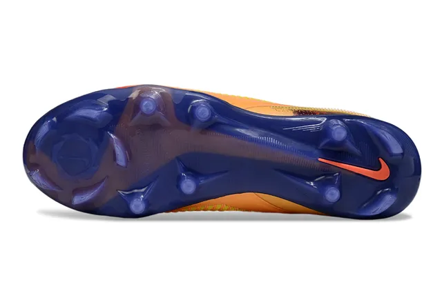 Nike Phantom GT Navy Orange Low-Cut Knit Upper Asymmetric Lacing Firm-Ground Soccer Shoes 6