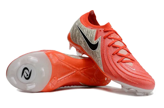 Nike Phantom GT Orange Beige Coupe-basse Collet à chaussette Terrain ferme Chaussures de Football 4