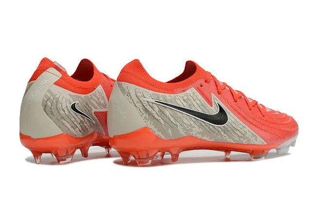 Nike Phantom GT Orange Beige Coupe-basse Collet à chaussette Terrain ferme Chaussures de Football 5