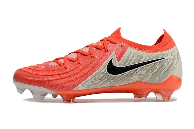 Nike Phantom GT Orange Beige Coupe-basse Collet à chaussette Terrain ferme Chaussures de Football 6
