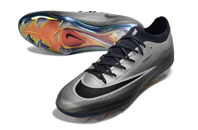 Nike Phantom GT Silver Gray Iridescent Firm-Ground Soccer Shoes 4