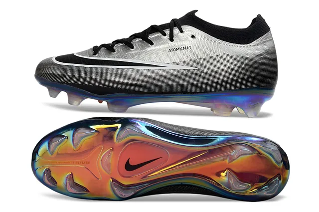 Nike Phantom GT Silver Gray Iridescent Firm-Ground Soccer Shoes 6