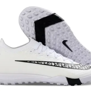 Nike Phantom GT Turf White Black पैटर्न Swoosh Turf Soccer Shoes