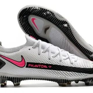 Nike Phantom GT White Black Pink Firm-Ground Soccer Shoes