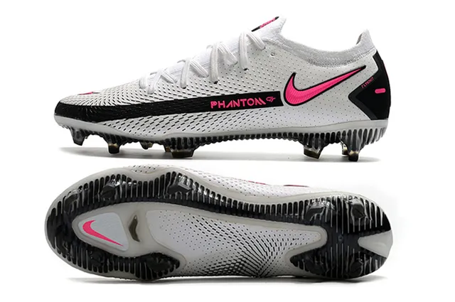 Nike Phantom GT White Black Pink Firm-Ground Soccer Shoes 2