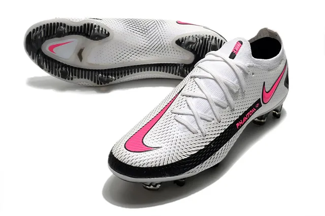 Nike Phantom GT White Black Pink Firm-Ground Soccer Shoes 6