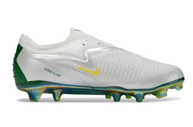 Nike Phantom GT White Green Yellow Iridescent Firm-Ground Soccer Shoes 7