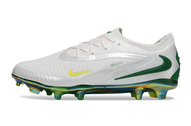 Nike Phantom GT White Green Yellow Iridescent Firm-Ground Soccer Shoes 8