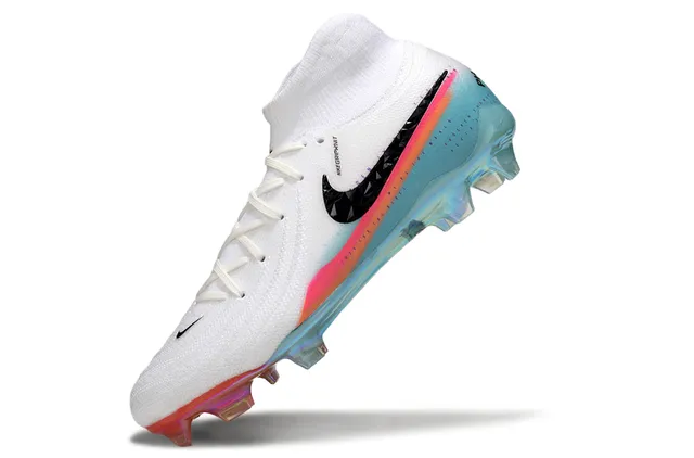 Nike Phantom GT White Multicolor High-Cut Sock-Fit Collar Firm-Ground Soccer Shoes 3