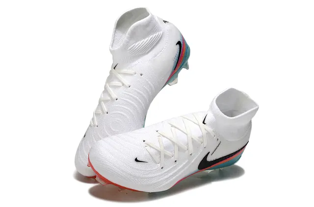 Nike Phantom GT White Multicolor High-Cut Sock-Fit Collar Firm-Ground Soccer Shoes 7