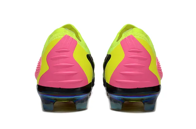 Nike Phantom GT Yellow Black Low-Cut Knit Upper Asymmetrical Lacing Firm-Ground Soccer Shoes 4