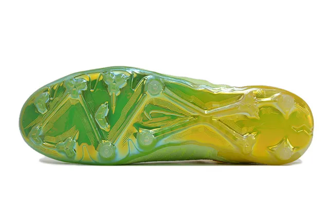 Nike Phantom GT Yellow Green Sock-Fit Knit Upper Translucent TPU Outsole Firm-Ground Soccer Shoes 6