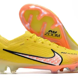 Nike Phantom GT Amarillo Naranja Flyknit Upper Translucent Sole Firm-Ground Zapatos de Fútbol