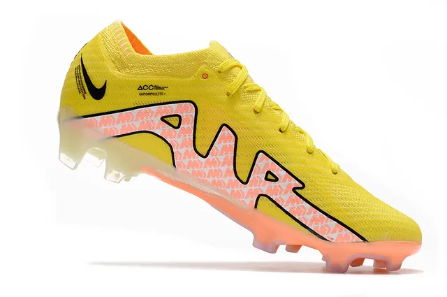 Nike Phantom GT Jaune Orange Flyknit Upper Translucent Sole Firm-Ground Chaussures de Football 3