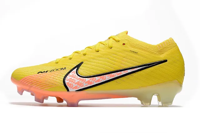 Nike Phantom GT Jaune Orange Flyknit Upper Translucent Sole Firm-Ground Chaussures de Football 5