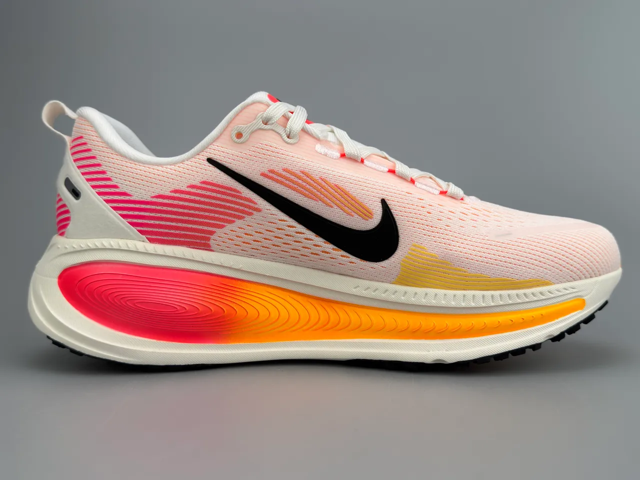 Nike Pink Orange Engineered Knit Upper Gradient Midsole Running Shoes 10