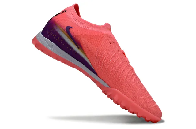 Nike Chaussures de football sur pelouse avec upper en maille rose violet, overlay Swoosh facetté 2
