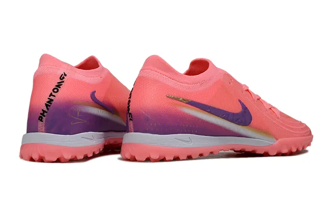 Nike Chaussures de football sur pelouse avec upper en maille rose violet, overlay Swoosh facetté 5