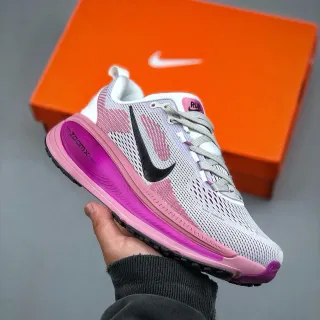 Nike Pink White Engineered Mesh Upper Full-Length ZoomX Midsole Running Shoes