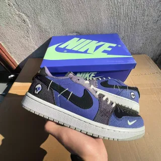 Nike Purple Black Low-Top Mixed-Material Upper Lifestyle Sneakers