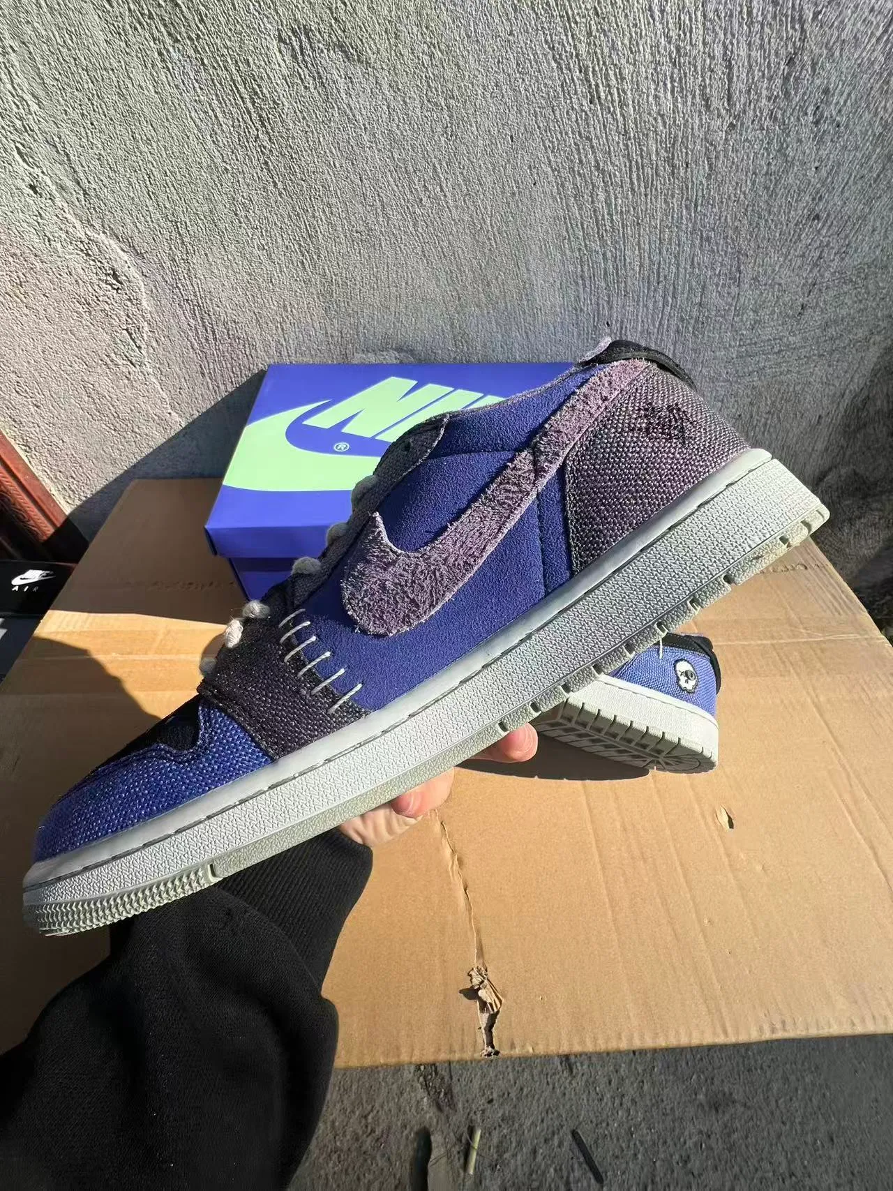 Nike Purple Black Low-Top Mixed-Material Upper Lifestyle Sneakers 5