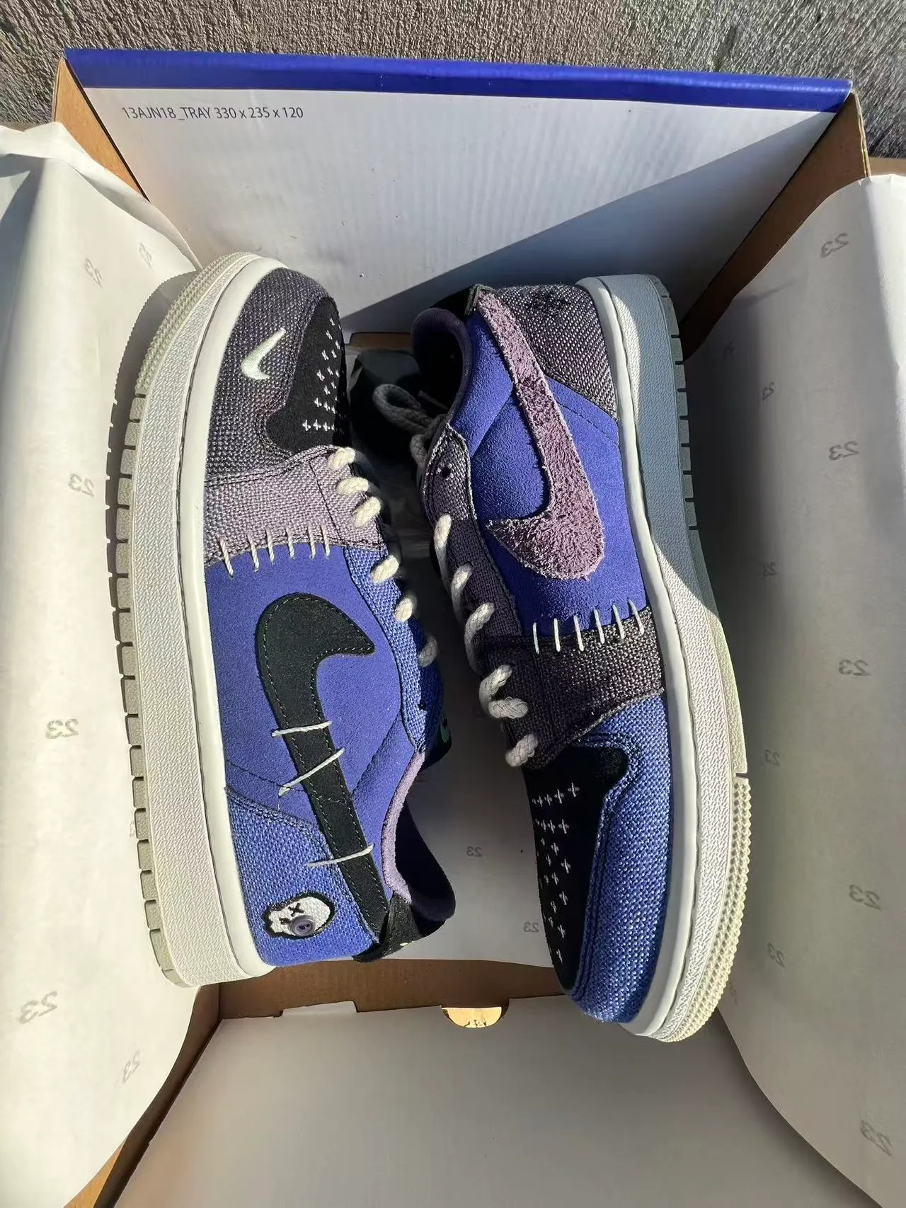 Nike Purple Black Low-Top Mixed-Material Upper Lifestyle Sneakers 9