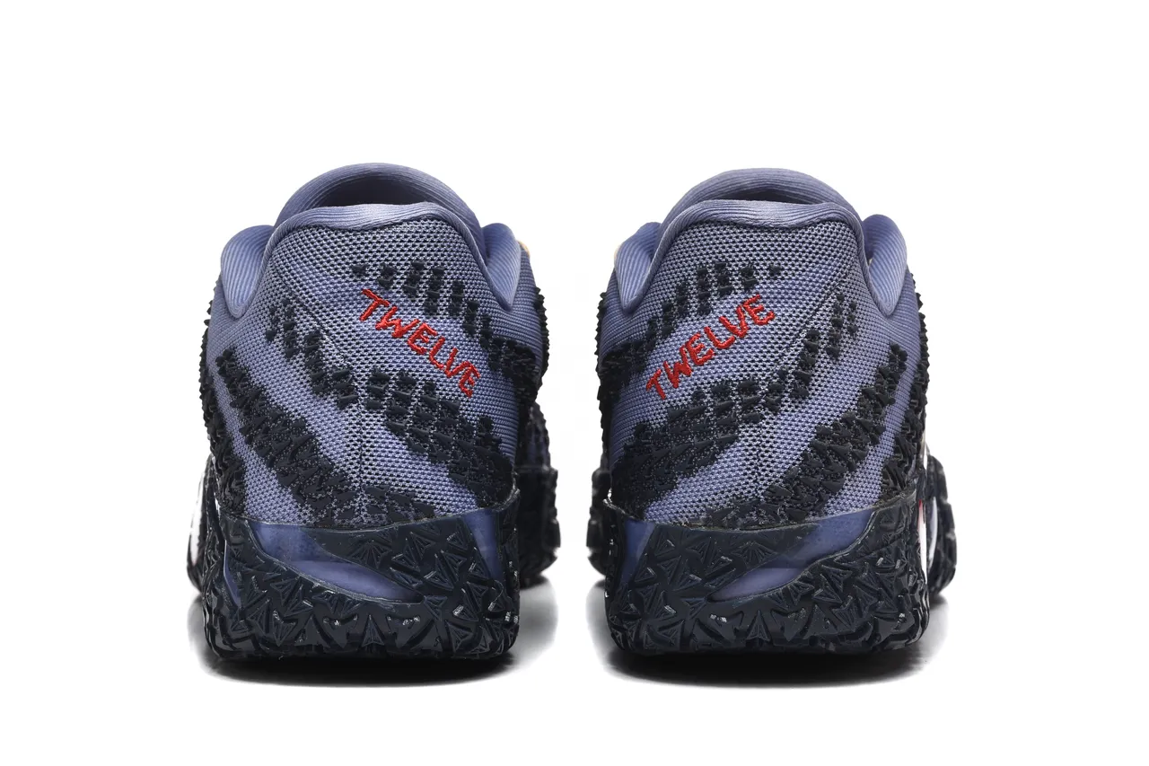 Nike Purple Black White/red Swoosh Aggressive Rubber Outsole Basketball Shoes 3