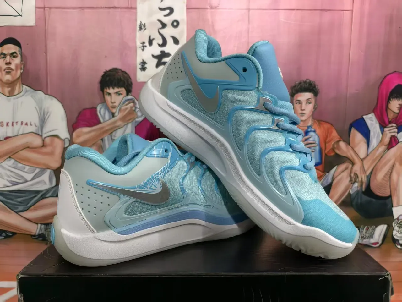 Nike React Vapor Ice Blue Low-Profile Court Sneakers 5