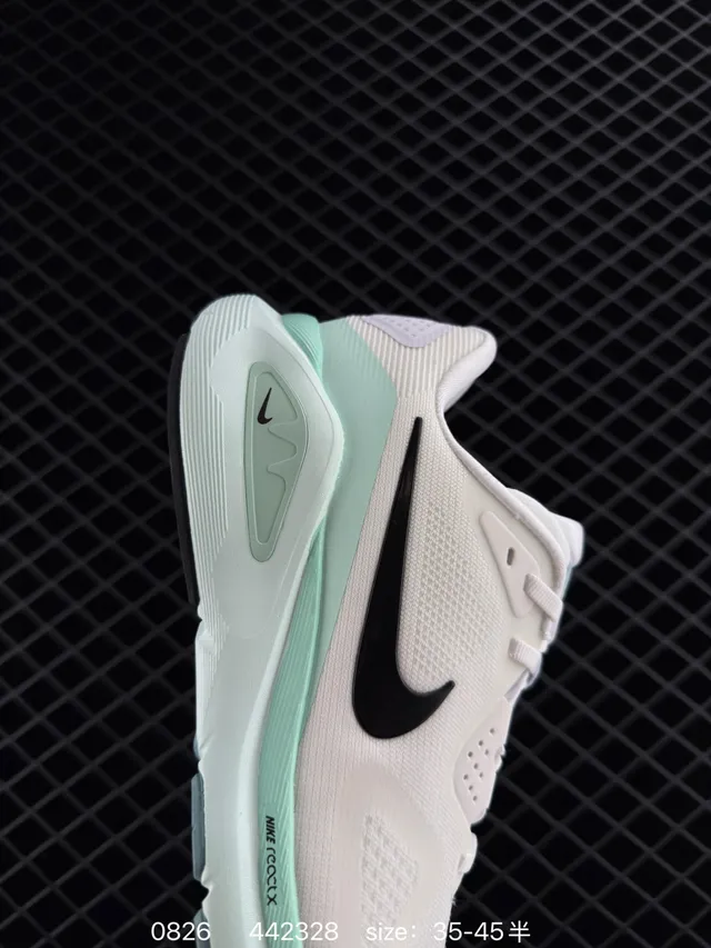 Nike React X Off-White and Mint Green Running Shoes 5