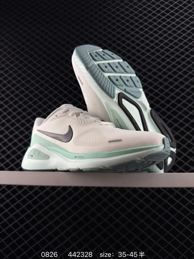 Nike React X Off-White and Mint Green Running Shoes 6