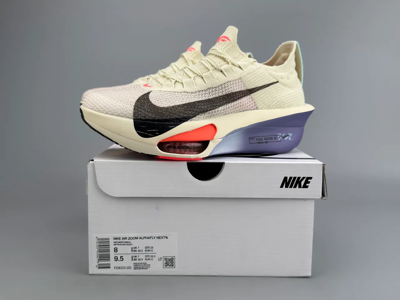 Nike Road Racing AF Off-White Black Orange Purple Chaussures de course 2