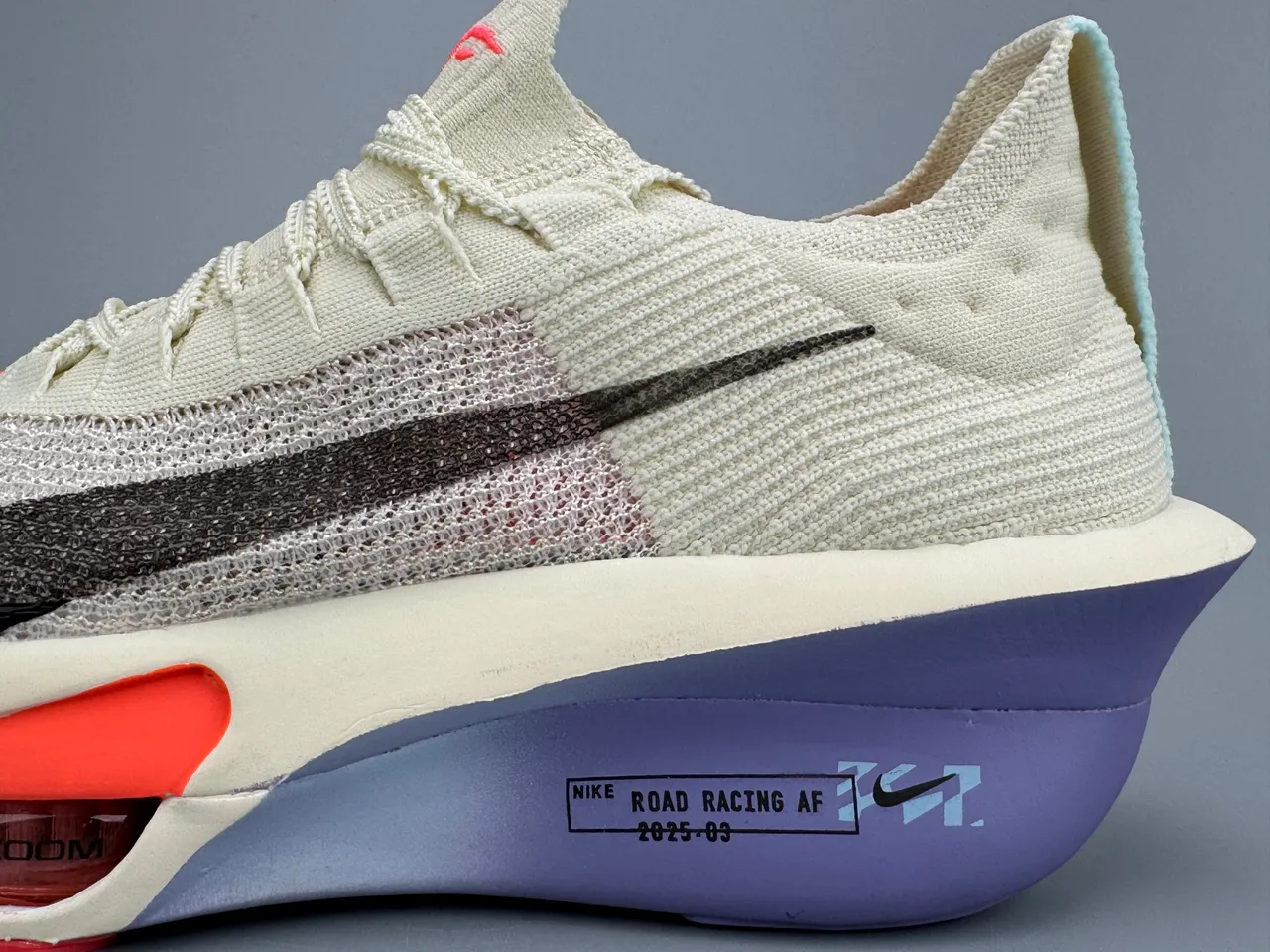 Nike Road Racing AF Off-White Black Orange Purple Chaussures de course 5